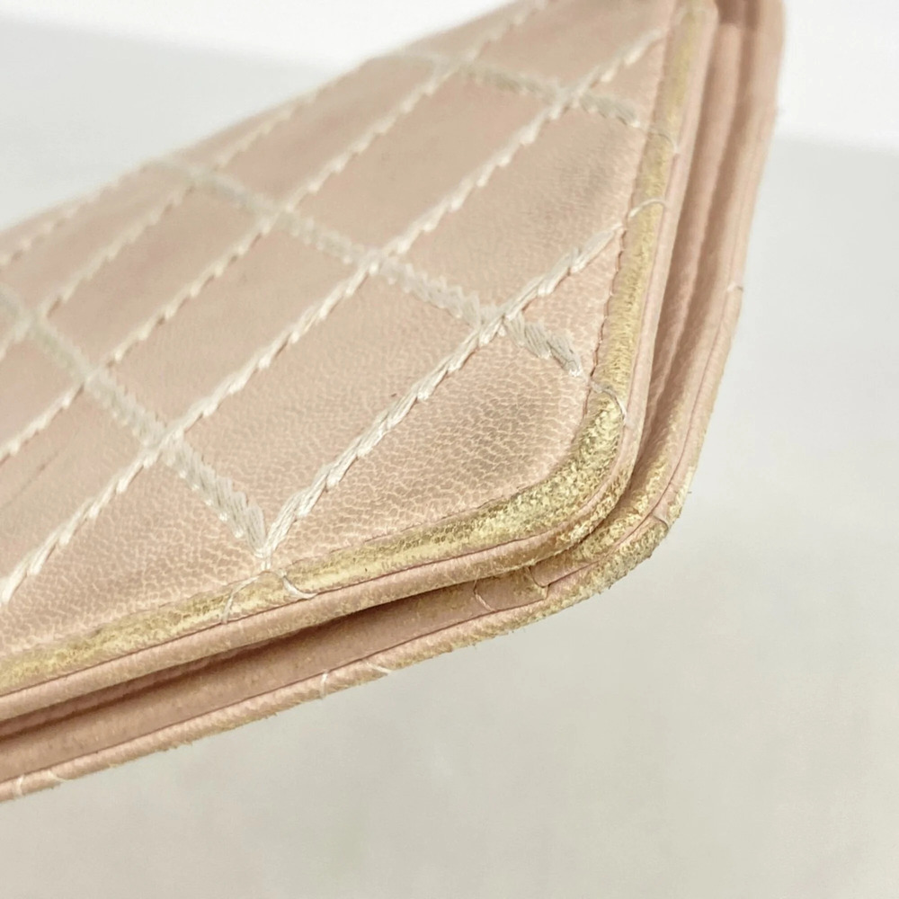 CHANEL Pink Lambskin Leather Wallet - Picture 6 of 9